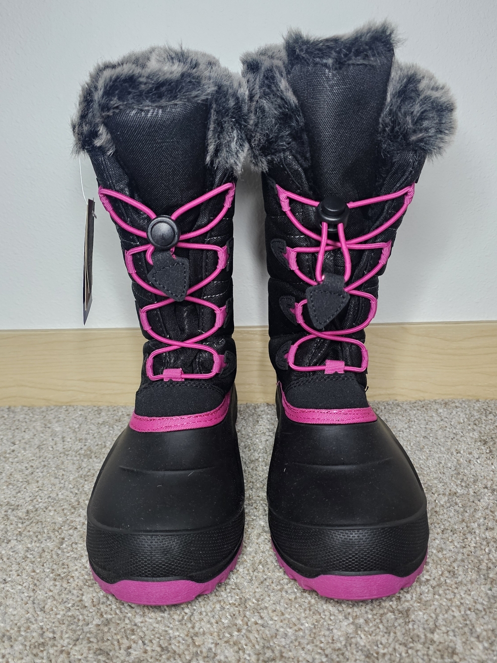 Kamik Kids Black and Pink Winter Boots